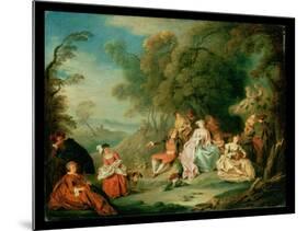 A Fete Champetre-Jean-Baptiste Pater-Mounted Giclee Print