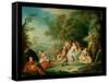 A Fete Champetre-Jean-Baptiste Pater-Framed Stretched Canvas