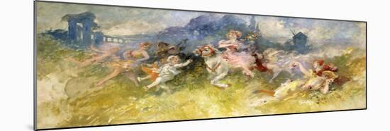 A Fete Champetre-Jules Chéret-Mounted Giclee Print
