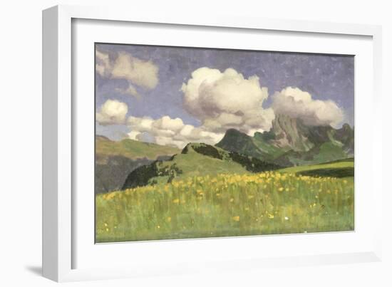 A Field of Marigolds, Lower Alps, 1902-Adrian Scott Stokes-Framed Giclee Print