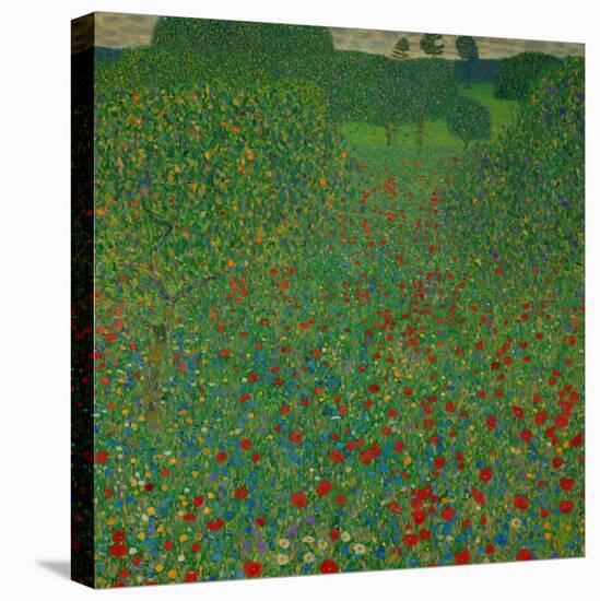 A Field of Poppies, 1907-Gustav Klimt-Stretched Canvas