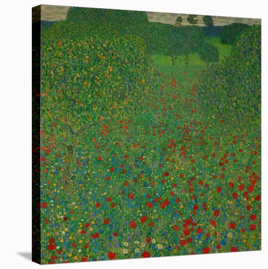 A Field of Poppies, 1907-Gustav Klimt-Stretched Canvas