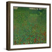 A Field of Poppies, 1907-Gustav Klimt-Framed Giclee Print