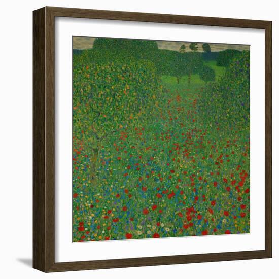 A Field of Poppies, 1907-Gustav Klimt-Framed Giclee Print