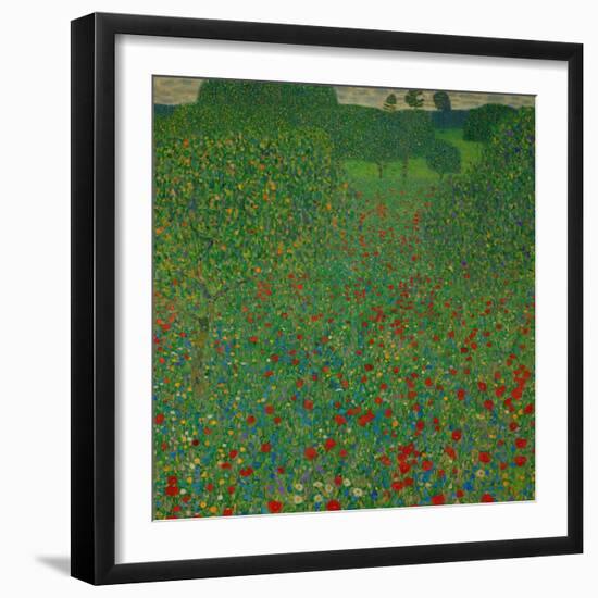 A Field of Poppies, 1907-Gustav Klimt-Framed Giclee Print