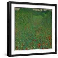 A Field of Poppies, 1907-Gustav Klimt-Framed Giclee Print