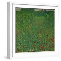 A Field of Poppies, 1907-Gustav Klimt-Framed Giclee Print