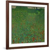 A Field of Poppies, 1907-Gustav Klimt-Framed Giclee Print