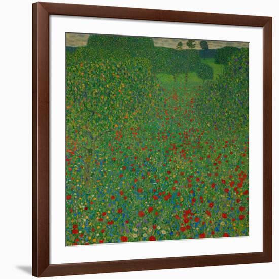A Field of Poppies, 1907-Gustav Klimt-Framed Giclee Print