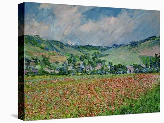 A field of poppies. Canvas.-Claude Monet-Stretched Canvas