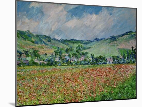 A field of poppies. Canvas.-Claude Monet-Mounted Giclee Print