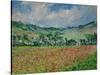 A field of poppies. Canvas.-Claude Monet-Stretched Canvas