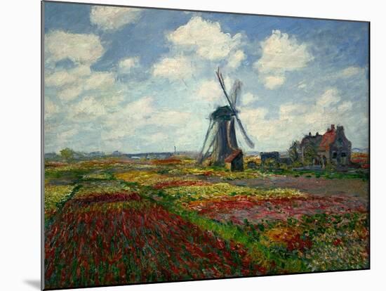 A Field of Tulips in Holland, 1886-Claude Monet-Mounted Giclee Print