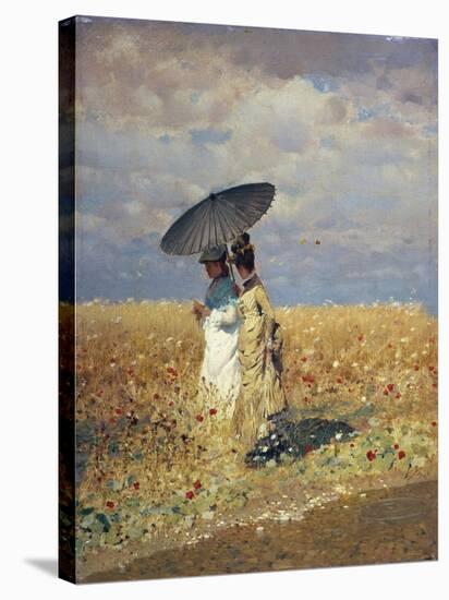 A Field of Wheat-Giuseppe De Nittis-Stretched Canvas