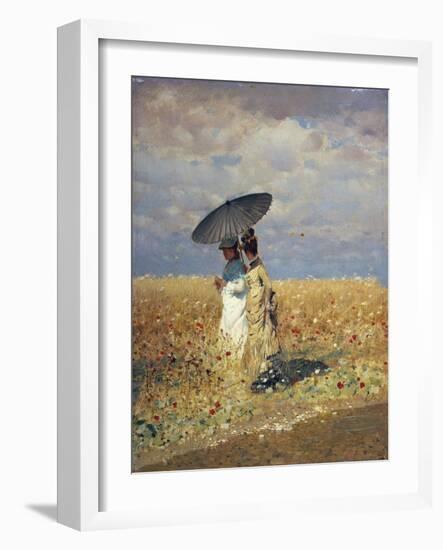 A Field of Wheat-Giuseppe De Nittis-Framed Giclee Print