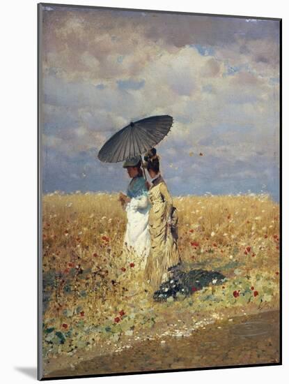 A Field of Wheat-Giuseppe De Nittis-Mounted Giclee Print