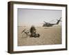 A Field Radio Operator Sets Up Satellite Communication-Stocktrek Images-Framed Photographic Print