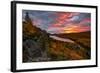 A Fiery Sunrise over Lake of the Clouds, Porcupine Mountains Sate Park. Michigan's Upper Peninsula-John McCormick-Framed Photographic Print