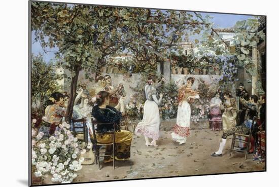 A Fiesta on a Sevillan Terrace, 1891-Jose Gallegos Y Arnosa-Mounted Giclee Print