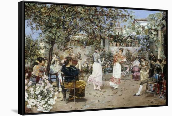 A Fiesta on a Sevillan Terrace, 1891-Jose Gallegos Y Arnosa-Framed Stretched Canvas