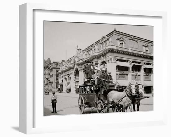 A Fifth Avenue Stage, New York-null-Framed Photo