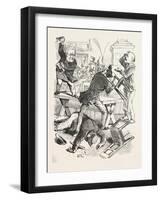 A Fight after a Glass of Beer-null-Framed Giclee Print