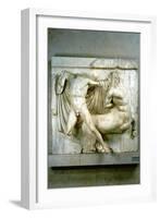 A Fight Between a Human Lapith and a Centaur, Metope from the Parthenon, C440 Bc-null-Framed Photographic Print