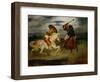 A Fight Between Knights-Eugene Delacroix-Framed Giclee Print
