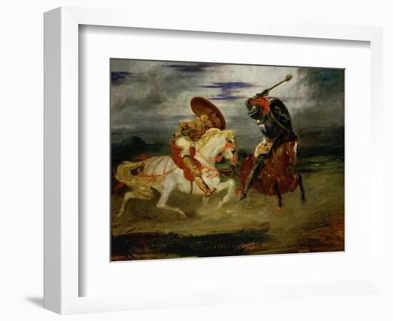 A Fight Between Knights-Eugene Delacroix-Framed Giclee Print