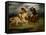 A Fight Between Knights-Eugene Delacroix-Framed Stretched Canvas