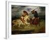 A Fight Between Knights-Eugene Delacroix-Framed Giclee Print