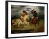 A Fight Between Knights-Eugene Delacroix-Framed Giclee Print