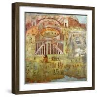 A Fight in the Amphitheatre, 59 Ad, Battle Between Citizens of Pompeii and Neceria-null-Framed Giclee Print