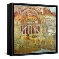 A Fight in the Amphitheatre, 59 Ad, Battle Between Citizens of Pompeii and Neceria-null-Framed Stretched Canvas