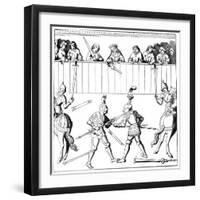 A Fight to the Death, 15th Century-null-Framed Premium Giclee Print