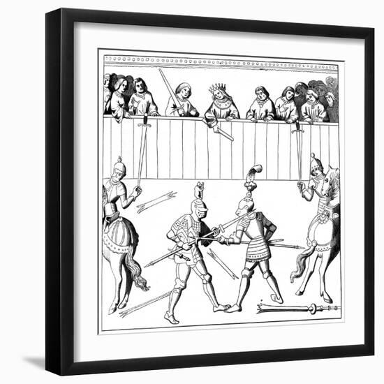 A Fight to the Death, 15th Century-null-Framed Premium Giclee Print