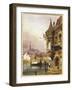 A Figure Beside a Building, Ghent, with Barges on the River Leye Beyond, 1833-Thomas Shotter Boys-Framed Giclee Print