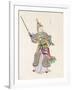 A Figure Brandishing Swords-null-Framed Giclee Print