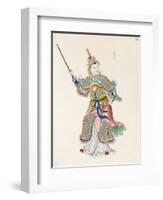 A Figure Brandishing Swords-null-Framed Giclee Print