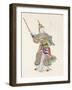 A Figure Brandishing Swords-null-Framed Giclee Print