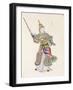 A Figure Brandishing Swords-null-Framed Giclee Print