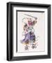 A Figure with a Red Beard Brandishing a Sword and Holding a Golden Circle-null-Framed Giclee Print