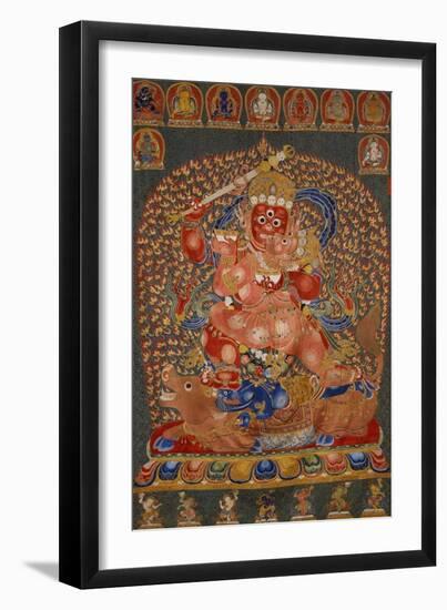 A Fine, and Rare and Important Large Imperial Embroidered Silk Thanka-null-Framed Giclee Print