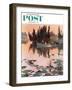 "A Fine Catch" Saturday Evening Post Cover, June 13, 1959-John Clymer-Framed Giclee Print