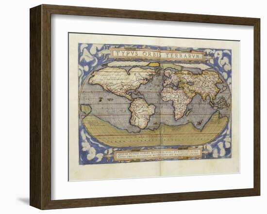 A Fine Coloured Copy, of the Third Edition of the Theatrum in French, circa 1587-Abraham Ortelius-Framed Giclee Print