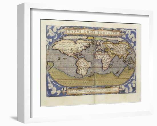 A Fine Coloured Copy, of the Third Edition of the Theatrum in French, circa 1587-Abraham Ortelius-Framed Giclee Print