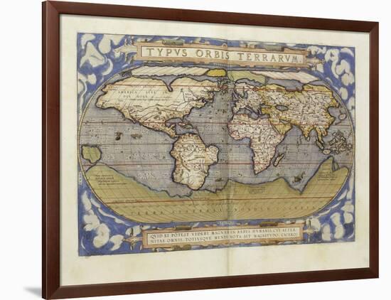 A Fine Coloured Copy, of the Third Edition of the Theatrum in French, circa 1587-Abraham Ortelius-Framed Giclee Print