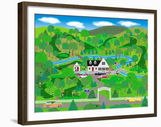 A Fine Day for Golf-Mark Frost-Framed Giclee Print