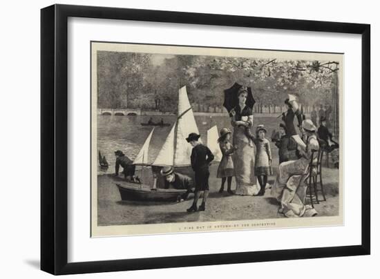 A Fine Day in Autumn, by the Serpentine-null-Framed Giclee Print