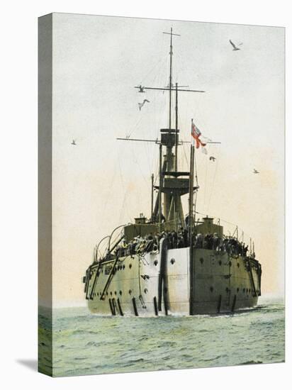 A Fine Forward View of the HMS Dreadnought - Pride of the British Fleet-null-Stretched Canvas